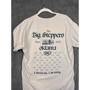 Kendrick Lamar Oklama Big Steppers Tour 2022 Graphic T Shirt Size Medium Ivory